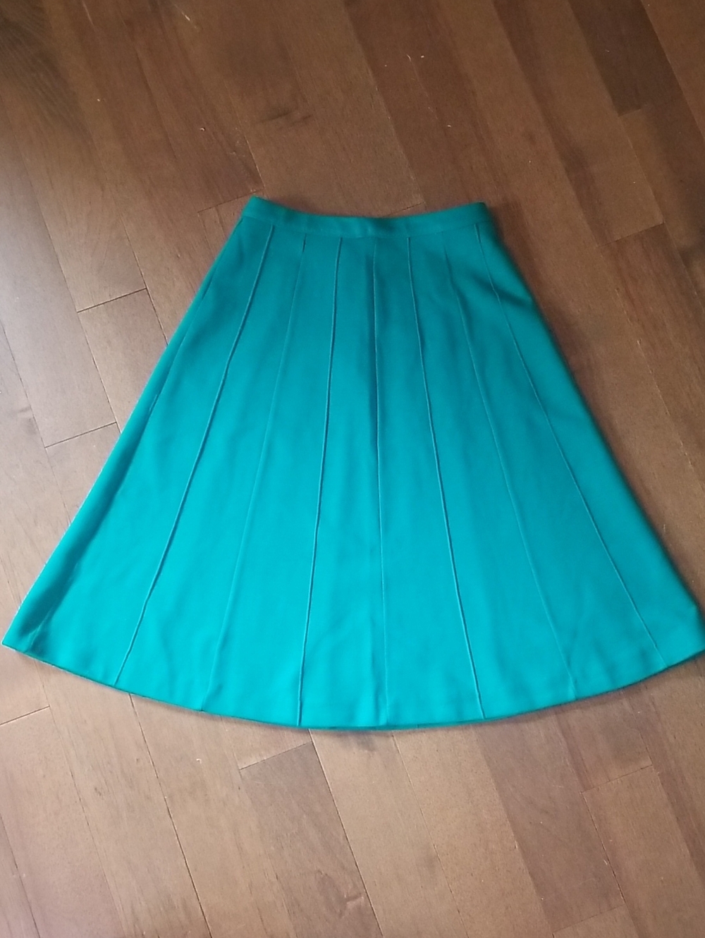 Vintage Teal A-Line Panel Skirt